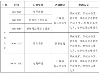 关于举行高校信息化建设与发展研讨会暨MG冰球突破官网网站网站群上线仪式的通知