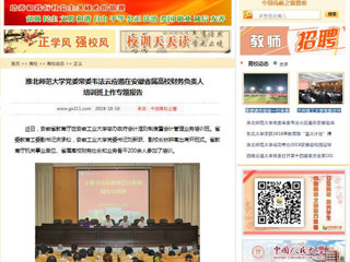 【中国高校之窗】MG冰球突破官网网站党委常委韦法云应邀在安徽省属高校财务负责人培训班上作专题报告