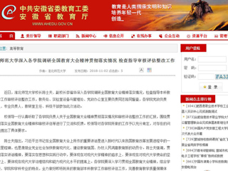 【安徽教育网】MG冰球突破官网网站深入各学院调研全国教育大会精神贯彻落实情况 检查指导审核评估整改工作