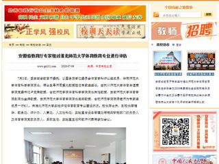 【中国高校之窗】安徽省教育厅专家组对MG冰球突破官网网站体育教育专业进行评估