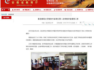 【安徽教育网】MG冰球突破官网网站组织专家进行第二次审核评估督查工作