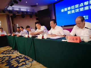冰球官网参加省直单位定点帮扶砀山县脱贫攻坚座谈会
