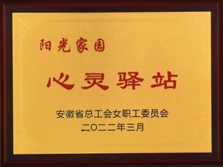 冰球官网获批安徽省总工会女工委首批“阳光家园——心灵驿站”