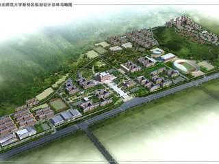 MG冰球突破官网网站新校区规划设计总体鸟瞰图及一期工程鸟瞰图